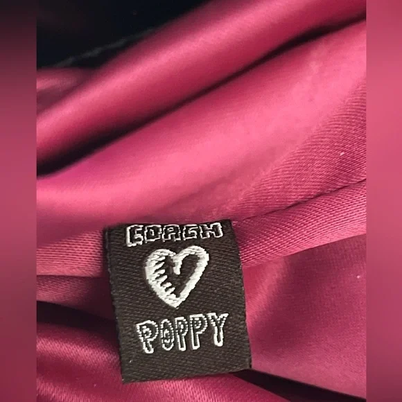 Authentic Coach Black Quilted Slim Poppy Liquid Gloss Bag Purse Tote - EUC - Picture 8 of 11